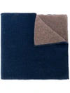 Dell'oglio Contrast Scarf In Blue