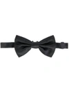 Dolce & Gabbana Satin Silk Bow Tie In Black