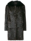 SALVATORE SANTORO SALVATORE SANTORO LEOPARD PRINT FUR COAT - GREY,33027GAR12529527