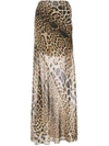 SAINT LAURENT 超长豹纹半身裙,502598Y352R12529609