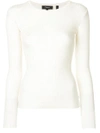 THEORY FITTED ROUND NECK TOP,F071172512521840