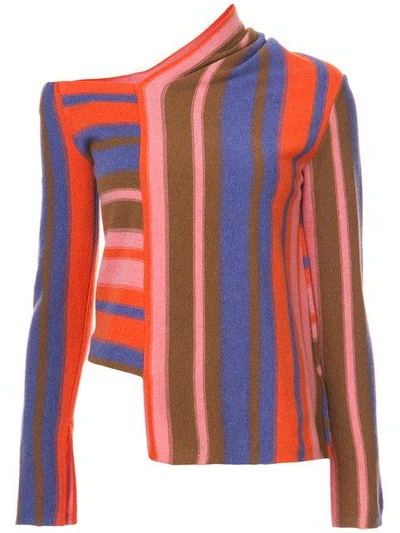 Peter Pilotto Asymmetric Striped Jumper In Multicolour