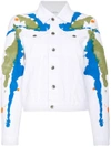 MIRCO GASPARI WHITE PAINT SPLATTERED DENIM JACKET,WHITEJACKET112522785