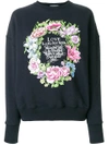 ALEXANDER MCQUEEN ALEXANDER MCQUEEN LOVE WREATH PRINT SWEATSHIRT - BLUE,507094QKZ1212515446