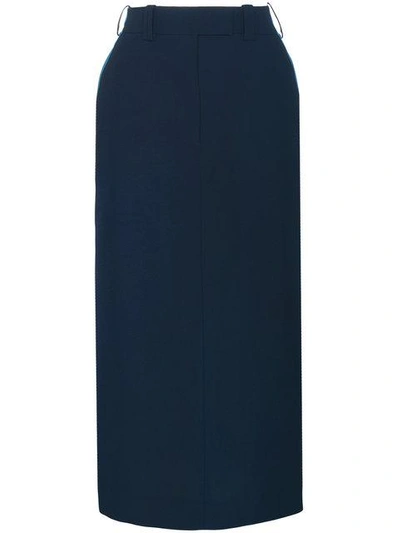 Calvin Klein 205w39nyc Striped Cady Midi Skirt In Blue