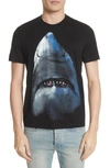 Givenchy Shark Print Cotton Short Sleeve T Shirt In Black