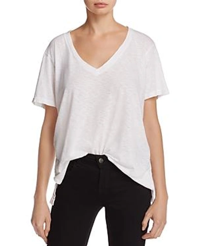 Michael Stars Nellie Puff-sleeve Supima Cotton Top In White