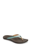 OLUKAI 'HO OPIO' LEATHER FLIP FLOP,20290