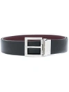 Prada Saffiano Reversible Belt In Black