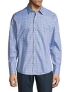 ZACHARY PRELL Plaid Cotton Button-Down Shirt,0400095947939