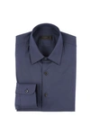 Prada Classic Cotton Poplin Slim-fit Shirt In Denimblu
