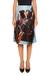 PRADA MIKADO POSTER SKIRT,P191M 1PMO F0424