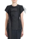 RICK OWENS ZIP FRONT TOP,0400096145293