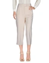 Dondup Cropped Pants & Culottes In Beige
