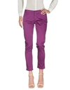 LIU •JO LIU •JO WOMAN PANTS MAUVE SIZE 26 COTTON, ELASTANE,13107183UH 4