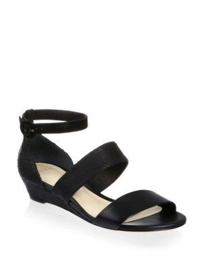 Alexandre Birman New Yanna Leather Platform Sandals In Black