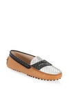TOD'S Gommini Micro-Stud Leather Driving Loafers