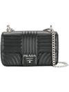 Prada Diagramme Shoulder Bag - Black