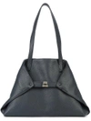 Akris Small Ai Reversible Leather Tote - Metallic