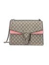 Gucci Dionysus Gg Canvas Chain Shoulder Bag With Crystals In Pink