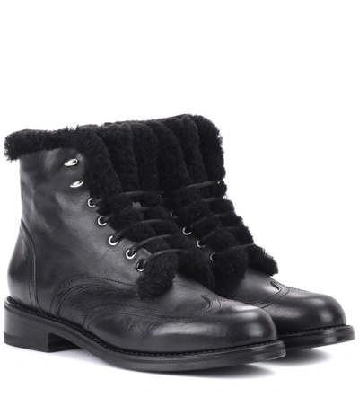 Rag & Bone Cozen Shearling-lined Leather Boots In Black
