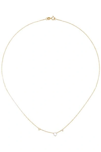 Wwake Three Step 14-karat Gold Diamond Necklace