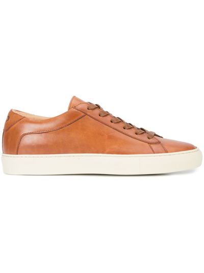 Koio Men's Capri Tonal Leather Low-top Trainers In Brown