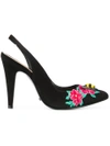 SCHUTZ EMBROIDERED SLINGBACK PUMPS,S20331000312443987