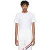 Thom Browne Side Slit Relaxed Short-sleeve Tee In White