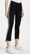 Mother The Insider Striped Straight High-rise Jeans In Guilty Racer