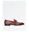 MAGNANNI BRAID-TRIMMED LEATHER LOAFERS,87058703