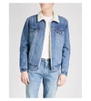 Levi's Blue Denim Type 3 Sherpa Trucker Jacket In Needle Park