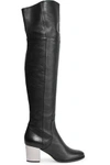 JIMMY CHOO Textured-leather boots,US 4772211931962711