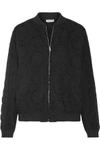 OPENING CEREMONY WOMAN BRODERIE ANGLAISE COTTON BOMBER JACKET BLACK,US 4772211931165462