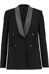 BRUNELLO CUCINELLI Embellished wool-blend crepe jacket,US 4772211931773893