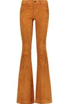 ALICE AND OLIVIA WOMAN SUEDE BOOTCUT PANTS CAMEL,US 1071994537327707