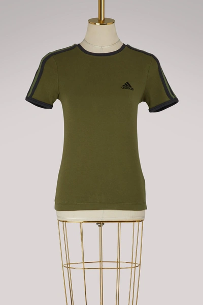 Yeezy + Adidas Embroidered Striped Cotton-jersey T-shirt In Ranger/ink