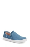 Kate Spade Lilly Ruffle Slip-on Sneaker In Light Blue Denim