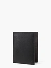 KATE SPADE JACK SPADE PEBBLED LEATHER TRAVEL WALLET,ONE SIZE