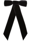 Jennifer Behr Darla Satin Bow Hair Clip In Black