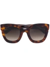 GUCCI GUCCI EYEWEAR TORTOISESHELL-EFFECT SUNGLASSES - BROWN,491408J074012463360