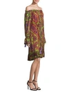 ETRO Psych Paisley Off-The-Shoulder Dress