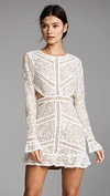 FOR LOVE & LEMONS EMERIE CUTOUT DRESS WHITE,FLOVE30752