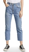 RE/DONE X LEVI'S HIGH RISE RELAXED ZIP CROP JEANS