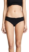 Tory Burch Smocked Costa Hipster Swim Bikini Bottom In Black