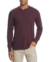 Rag & Bone Men's Standard Issue Slub-knit Basic Henley In Mahogany Red