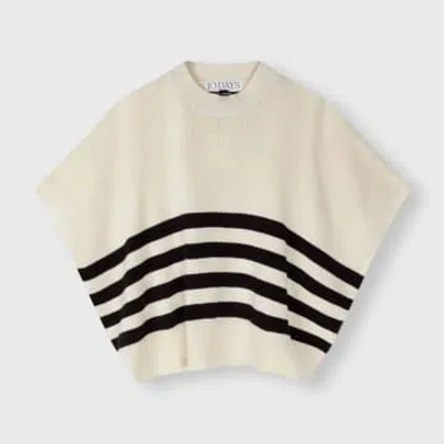 10days Sleeveless Sweater Knit Stripes In Ecru
