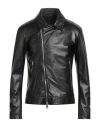 10sei0otto Man Jacket Black Size 42 Leather In Black