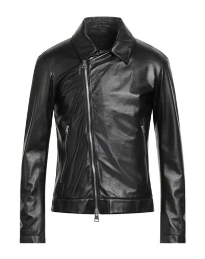 10sei0otto Man Jacket Black Size 42 Leather