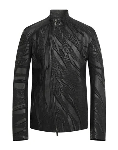 10sei0otto Man Jacket Black Size Xxl Leather